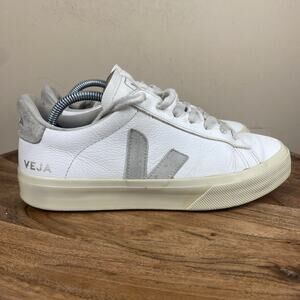 VEJA Campo Chromefree Leather White Natural Womens Size 7 Casual Low Top Shoes